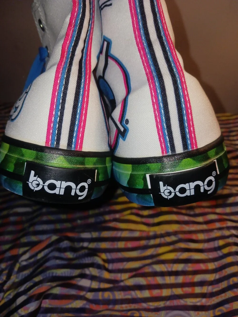 Bang Special Edition High Top Sneakers W 10 Mens 8 80s Tutti Frutti Color Blast